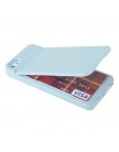 Накладка для iPhone 5 с зеркалом и местом для кредитки бирюзовая