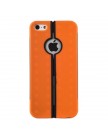 Накладка для iPhone 5 прорезиненная внутри оранжевая