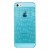 Накладка для iPhone 5 прозрачная в виде кружочков бледно-голубая