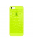 Накладка для iPhone 5 прозрачная в виде кружочков зеленая