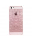 Накладка для iPhone 5 прозрачная в виде кружочков розовая