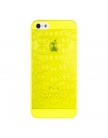 Накладка для iPhone 5 прозрачная в виде кружочков желтая