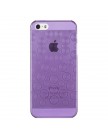 Накладка для iPhone 5 прозрачная в виде кружочков фиолетовая