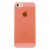 Накладка для iPhone 5 с прозрачными полосами и отверстием под яблоко оранжевая