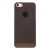 Накладка для iPhone 5 с прозрачными полосами и отверстием под яблоко коричневая