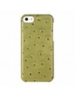 Накладка кожаная Melkco для iPhone 5C Leather Snap Cover (Ostrich Print pattern - Olive Green)