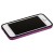 Бампер для iPhone 5C черный с фиолетовой  полосой 