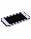 Бампер для iPhone 5C синий с прозрачной полосой