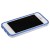 Бампер для iPhone 5C голубой с прозрачной полосой