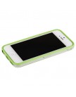 Бампер для iPhone 5C зеленый с прозрачной полосой