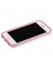 Бампер для iPhone 5C розовый с прозрачной полосой