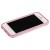 Бампер для iPhone 5C розовый с прозрачной полосой