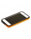 Бампер для iPhone 5C черный с оранжевой полосой
