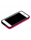 Бампер для iPhone 5C черный с ярко-розовой полосой