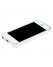 Бампер для iPhone 5C белый с белой полосой