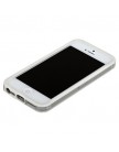 Бампер для iPhone 5C белый с прозрачной полосой
