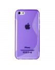Чехол силиконовый для iPhone 5C жесткий фиолетовый