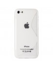 Чехол силиконовый для iPhone 5C жесткий прозрачный