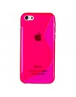 Чехол силиконовый для iPhone 5C жесткий розовый
