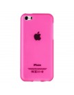 Чехол силиконовый TPU для iPhone 5C матовый ярко-розовый