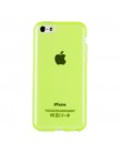 Чехол силиконовый TPU для iPhone 5C глянцевый прозрачный зеленый
