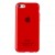 Чехол силиконовый TPU для iPhone 5C глянцевый прозрачный красный