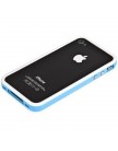 Бампер для iPhone 4 | 4S белый с голубой полосой