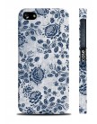 Чехол QCase для iPhone 5 | 5S Blue Roses (пластиковый чехол, защитная пленка, заставка)