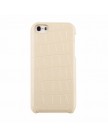Накладка кожаная Melkco для iPhone 5C Leather Snap Cover (Crocodile Print Pattern - White)