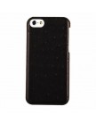Накладка кожаная Melkco для iPhone 5C Leather Snap Cover (Ostrich Print pattern - Black)