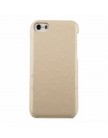 Накладка кожаная Melkco для iPhone 5C Leather Snap Cover (Ostrich Print pattern - White)