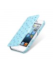 Чехол Melkco для iPhone 5C Leather Case Booka Type (Ostrich Print pattern - Blue)