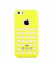 Чехол силиконовый TPU для iPhone 5C с перфорацией желтый