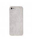 Накладка для iPhone 5 | 5S с объемными цветочками белая