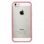 Накладка прозрачная для iPhone 5 | 5S с цветной силиконовой розовой окантовкой