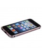 Бампер металлический iBacks Colorful Arc-shaped Bodhi Bumper for iPhone 5S| 5 pink edge (ip50285) Silver Серебро, с узором