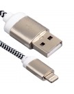 USB дата-кабель для Apple LIGHTNING плетеный (3 м) черно-былый
