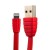 USB дата-кабель Remax Fast Charging для Apple LIGHTNING плоский (1.0 м) красный