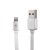 USB дата-кабель Remax Safe&Speed для Apple LIGHTNING плоский (1.0 м) белый, с перламутровыми наконечниками