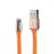 USB дата-кабель Remax My Device My Life для Apple LIGHTNING плоский (1.0 м) оранжевый, с металическими наконечниками