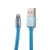 USB дата-кабель Remax My Device My Life для Apple LIGHTNING плоский (1.0 м) голубой, с металическими наконечниками