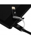 USB дата-кабель Remax AURORA Double-Sided 2в1 lightning&microUSB плоский (1.0 м) черный, с металическими наконечниками
