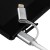 USB дата-кабель Remax AURORA Double-Sided 2в1 lightning&microUSB плоский (1.0 м) белый, с металическими наконечниками