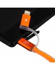 USB дата-кабель Remax AURORA Double-Sided 2в1 lightning&microUSB плоский (1.0 м) оранжевый, с металическими наконечниками