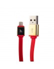 USB дата-кабель Hoco URL15 для Apple LIGHTNING плоский (1.2 м) Красный с золотыми наконечниками
