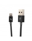 USB дата-кабель Hoco Quick Charge & Data URL09 для Apple LIGHTNING (1.2 м) Серый в жесткой оплетке