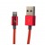 USB дата-кабель Hoco Quick Charge & Data URL09 для Apple LIGHTNING (1.2 м) Красный в жесткой оплетке