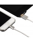 USBµ дата-кабель Hoco Quick Charge & Data URL16 для Apple LIGHTNING (1.2 м) Серебро в оплетке