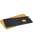 Бампер Jisoncase для iPhone 6 (4.7) & наклейка кожанная JS-IP-19P84 + JS-IP6-27A10, metal+Genuine leather, Black/ Черный