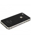 Стекло защитное для iPhone 4 | 4S Black 2в1 - Premium Tempered Glass 0.26mm скос кромки 2.5D Черное